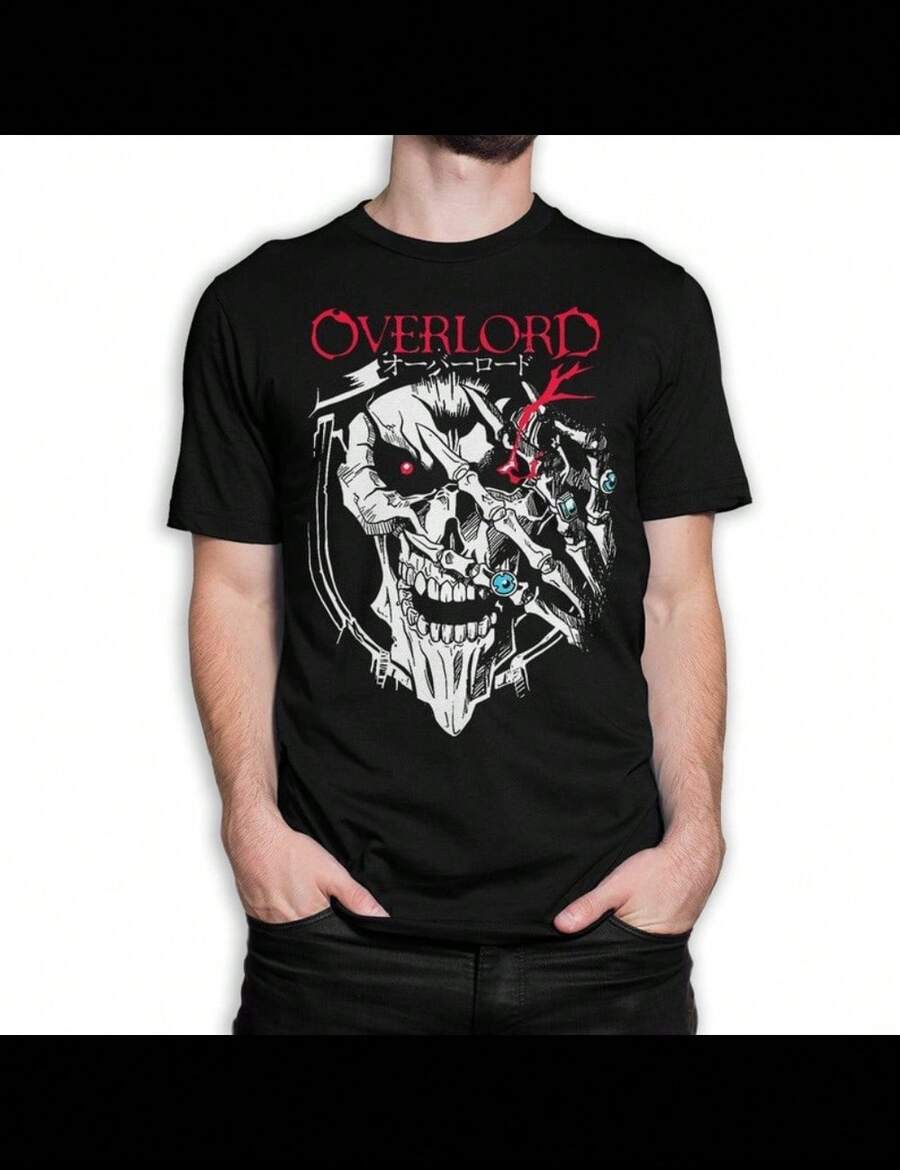 Overlord Ainz Ooal Gown T-Shirt, Men's Women's Sizes (Met-114) - 黑色 - 查看 1
