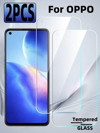 2pcs Tempered Glass Screen Protector Smooth Surface, High Definition & Hardness, Anti-Scratch, Anti-Fingerprint, No Edges, No Bubbles, Easy Installation, Compatible With Phone Cases