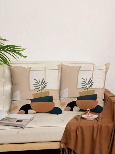 Bộ 1/2/4 vỏ gối vuông in họa tiết vải nhung mềm mại, họa tiết hình học phong cách Bohemian (không bao gồm ruột gối), chất liệu mềm mại, phù hợp cho phòng khách, phòng ngủ, ghế sofa, xe hơi, mọi mùa, quà tặng ngày lễ.