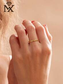 1pc Bespoke Personalised Ring, Romantic Engraved Ring, Letter Ring Jewellery, Anniversary Vow Ring, Valentine's Day, Christmas - Multicolor - View 8