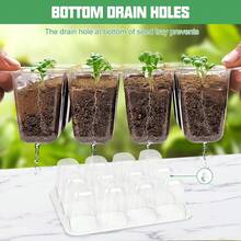 5件套重型育苗盘套装，含60孔通风保湿罩和底座，适用于蔬菜、花卉、香草种子 - 需要组装 - 5件裝 - 查看 6