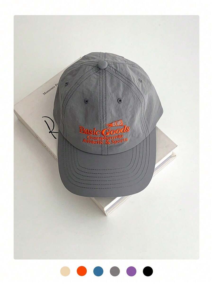 Gorra de béisbol con bordado de letras negras, nueva gorra versátil transpirable para todas las estaciones, gorra con visera a cuadros, gorra deportiva y de senderismo con bloqueo de color y secado rápido, estilo skater hippie chic