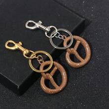 1 chiếc móc khóa hình túi bánh quy xoắn, mặt dây chuyền móc khóa dễ thương, phụ kiện ví. - Nhiều màu - Xem 9