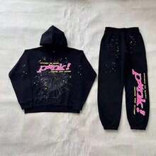 Christmas SweatshirtNEW Hip Hop Spider Hoodies Set Y2k Hoodie ,Tracksuit Pullover Sweatshirt And Trousers For Men Or Women Matching Hoodies For Couples Casual UnisexLoose And Comfortablesudadera Women Winter Clothessummer Outfits For Women RTF8 - 黑色 - 查看 5