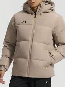 Áo khoác lông vũ ngắn nhẹ UNDER ARMOUR, áo khoác mùa đông tiện dụng cho hoạt động ngoài trời. - Màu Khaki - Xem 1