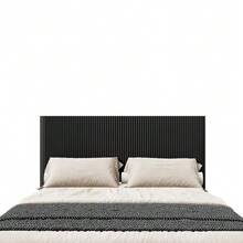Modern Bed With Grooved Design And Hydraulic Lift System – Large Storage Space, Stable Solid Wood Slats, Easy-Care Surface – 140 X 200 Cm – Black - Black - View 10