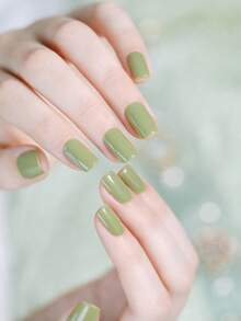 1瓶速干指甲油，水性防脱落指甲油，适合女孩和青少年，2026年新品，13.5毫升持久水性指甲油，甜美清新色：奶油绿、青柠绿、牛奶绿 - 青檸色 - 查看 3