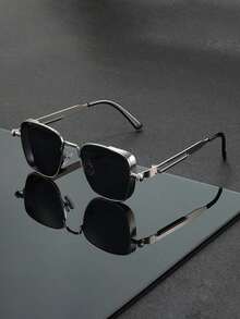 1pc Vintage Steampunk Style Fashionable Eyeglasses, Stylish Unisex For All Seasons - Multicolor - View 4