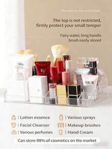 1 Set Transparent Drawer Style Makeup & Skincare Storage Box, Large Capacity Desktop Organizer Rack For Cosmetics, Masks, Jewelry, Lipstick, Cushion, Eyeshadow, Upgraded Version - Multicolor - View 7