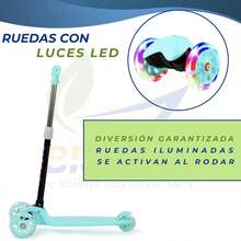 3-Wheel Kids Scooter With LED Lights And Adjustable Handlebar –  Fun For Children - Black - View 4