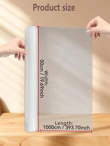 1 Roll Waterproof, Oil-Resistant, Durable EVA Plastic Drawer/Refrigerator Liner Mat, Non-Slip Cabinet Shelf Liner - Transparent Kitchen Paper - View 29