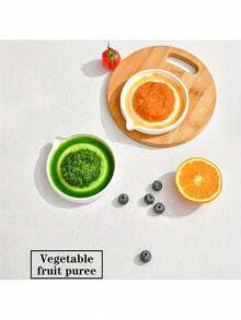 1pc Ceramic Food Grinder With Brush, Multi-Functional Ceramic Potato Masher, Manual Ginger Garlic Carrot Grinder Kitchen Tool - White - View 11