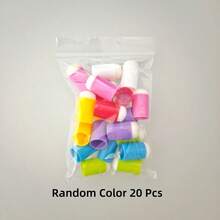 20个彩色海绵指套，DIY扎染印章工具，多色混合绘画配件 - Random Color 20 Pcs - 查看 9
