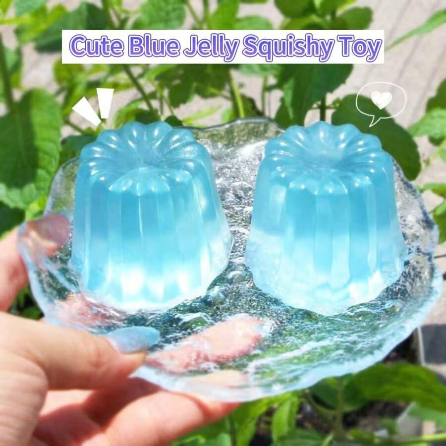 高品质冰川布丁果冻捏捏乐，柔软粘稠的3D玩具，慢回弹减压玩具 - 彩色 - 查看 1
