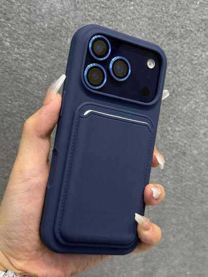 Luxury Silicone Magnetic Wireless Charging Card Bag Phone Case Compatible With IPhone 17ProMax 17Pro 17 16 15 14 13 12 11 Pro Max 16 15 14 Plus Magnetic Back Cover