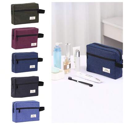 大容量男士洗漱包，300D牛津布防水化妆品收纳包，带提手，旅行必备
