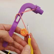 3-In-1 DIY Crochet Hook Holder, Used For Fixing Stitches, Yarn Knitting, Yarn Tension Adjustment, Crochet Tool Magic Circle - Multicolor - View 2