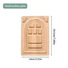 KLONKEE Tablero de diseño de joyería de bambú, tabla de cuentas de madera, para manualidades con cuentas, bandeja para hacer pulseras y collares, ideal para regalos de San Valentín, Navidad y Año Nuevo, manualidades, suministros de costura, exhibidor de regalos con cuentas, bandeja para colocar cuentas sueltas - Pulsera, collar, placa de cuentas - Ver 17