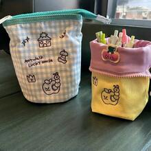 日式竖款翻盖铅笔袋，大容量铅笔盒，学生文具收纳管 - 多色 - 查看 5