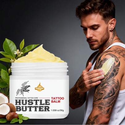 SUMIFANG 60g Natural Tattoo Care Lotion, Repairs Skin, Keeps Tattoos Fresh, Moisturizes And Hydrates, Prevents Fading, Protects Color, Suitable For New And Old Tattoos, Enhances Vibrancy, Relieves Skin Discomfort, Aids Healthy Recovery Of New Tattoos.