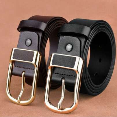1PC Men's Belt . Simple And Versatile Belt For Jeans And Casual Pants, Suitable For Teenagers, High School And College Students. Ideal As A Gift, Perfect For Casual And Business Wear. A Great Gift For Boyfriends, Husbands, Fathers And Other Men. Suitable For Daily Wear, Fashionable And All-Match. Ideal For Teenagers, Outdoor Activities, Vacations, Sports, Travel, Street Style, Bohemian Style, Retro Style And Other Occasions.