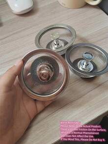 1个不锈钢厨房水槽排水过滤器，食物残渣收集器，适用于大多数水槽排水口，厨房水槽篮式过滤器，适合作为情人节、婚礼、生日礼物 - 銀色 - 查看 9