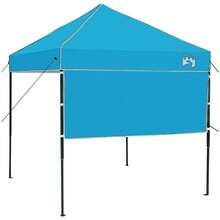 Pavillon-Zelt Blau 194 x 194 x 251 cm Stoff - Blau - Übersicht 3