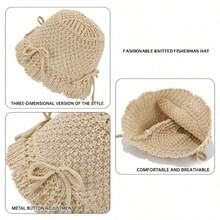 2026新款可折叠蝴蝶结渔夫帽，UPF50+防紫外线宽檐遮阳帽，适合海滩、露营、婚礼等场合拍照，是母亲节和生日的完美礼物。 - 多色 - 查看 11