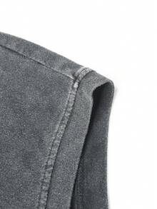 Hemo, Men's Street Racing Graphic Tank Top, Washed Gray Casual Sleeveless Vest With Stretch, Suitable For Daily Outings In Summer - Grey - View 5