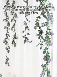 1 件人造曼陀罗藤蔓，适用于餐桌、窗台、卧室、花园篱笆的家居装饰、春夏礼物生日毕业典礼、假植物 - 綠色 - 查看 12