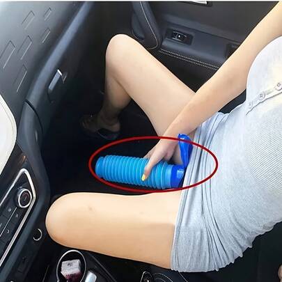 1 pieza Orinal portátil y plegable de 750ml - Diseño compacto y ligero, adecuado para coche, camping, viajes, conciertos y festivales - Material de plástico duradero, unisex