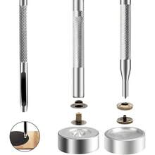 30 Sets Metall Druckknöpfe 12,5 mm Metall Nieten Knöpfe in Gold/Silber/Bronze/Gunmetal Schwarz mit 4 Installationswerkzeugen für Leder, Jacken, Jeans, Kleidung und Taschen - 633# Tastensatz - Übersicht 5