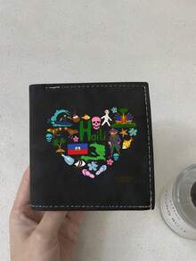 Country Pride Heart Wallet, Patriotic National Symbol PU Leather Bifold Wallet, Travel Souvenir Gift For Men Women - Multicolor - View 10