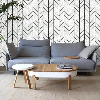 Bu şık siyah beyaz geometrik kendinden yapışkanlı duvar kağıdı ile ev dekorasyonunuzu yenileyin!