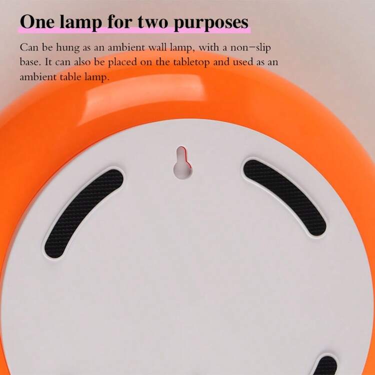 1 đèn LED treo tường hình bánh donut - Cấp nguồn qua USB/Sạc Type-C, điều khiển cảm ứng, đèn ngủ màu cam ấm áp, đèn trang trí phòng khách, hành lang, phòng học. - Nhiều màu - Xem 3
