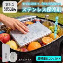 ステンレス保冷剤 保冷プレート 円形・長方形 薄型 軽量 コンパクト 急速冷凍 長時間冷却 強力保冷 繰り返し使える クーラーボックス用 保冷パック アイスクーラー 冷凍庫対応 お弁当 飲み物 食品 キャンプ アウトドア レジャー ピクニック BBQ バーベキュー 車中泊 - シルバー - チェックする 1
