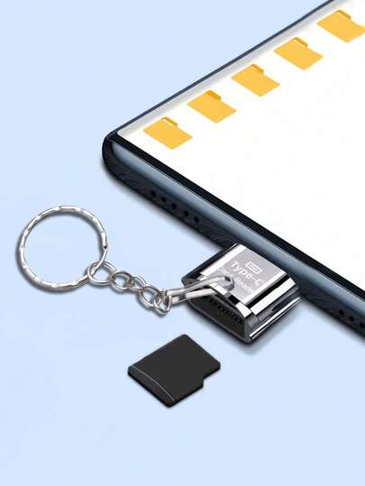 قطعة واحدة ميني Type-C إلى TF قارئ بطاقة محول الى كاميرا , القيادة ,