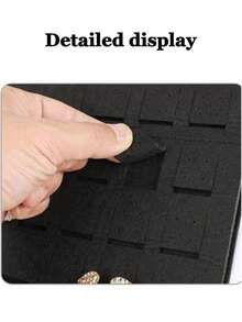 Earring Organizer/Hanger - Holds Up To 300 Pairs Of Earrings, Compact Design, Soft Material, Women's/Girls Earring Hanger/Display Rack - 1 Piece - Multicolor - View 4