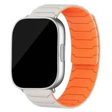 22毫米磁性硅胶表带，兼容华为WATCH GT6/Pro/TG5/GT4 Pro/GT5 Pro/GT3和Watch S3 S4/运动版，优雅休闲户外运动健身必备单品 - 星光橙色 - 查看 7