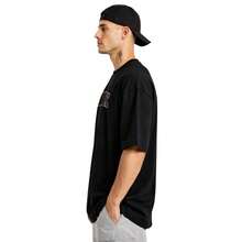 Men's Oversized Cotton Crew Neck Printed T-Shirt For Gym - Comfortable - Black Purple - View 2