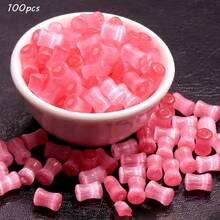 6x4毫米穿珠猫眼竹节玻璃珠，手工DIY串珠手链项链配件散珠 - 彩色 - 查看 19