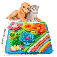 1 件装互动式犬猫嗅闻垫 - 耐用慢食训练垫，可缓解压力并刺激智力 - 完美的益智玩具 - 彩色 - 查看 15