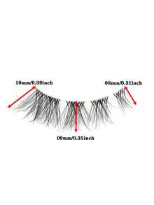 Manga Inspired Slim Fake Eyelashes 3D Clustered Transparent Stem Novice Daily Makeup - View 4