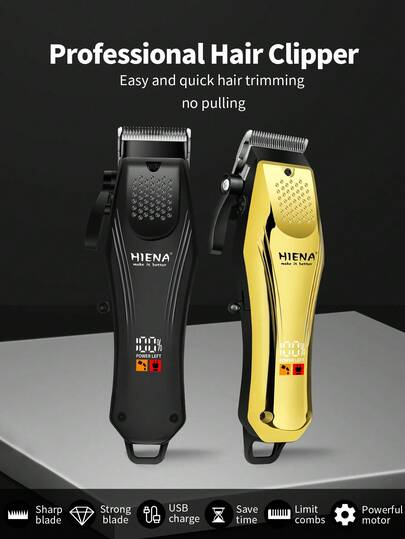 1. 男士电动无线理发器，可剪发、剃须、修剪鬓角，支持USB快速充电，配备LED数字显示屏、锂电池、清洁刷，可靠耐用，多种颜色可选，是居家理发的好帮手。