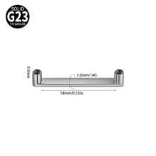 1PC G23 Titanium Surface Piercing Double Threaded Dermal Anchor Internal Threaded Micro Dermal Base Bar Jewelry Accessory - As Shown - View 15