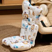 1pc Baby Stroller Seat Cushion Soft Lining, Breathable Mesh Fabric Universal Baby Safety Seat Pad, Compatible With Car Seat, Stroller, Carrier, Thickened Cartoon Multi-Color Optional, Essential Parenting Supplies - Multicolor - View 13