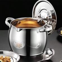 3L/101.44oz Thick Stainless Steel Oil Pot With Filter, Large Capacity Dual Handle Lard Jar, Heat Resistant , Suitable For Home And Restaurant Use, 6.7 Inches - View 8