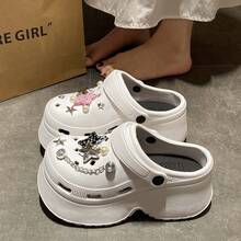 Women's Summer Versatile EVA Clogs, Thick Sole Outdoor Beach Garden Slip-On Casual Sandals - White - View 3