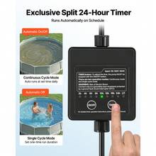 FlashPure Sand Filter Pump, 12 In For Above Ground Pool, 0.5 HP 3000 GPH, Swimming Pool Filter System With Timer, 6X Faster Filtration, Media Installed, Leak-Resistant, Ready To Use Out Of Box - 0.5HP 12inch - View 8