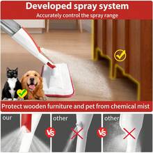 2026 Hot Spring Summer Popular Mops For Floor Cleaning, Wet Spray Mop With 14 Oz Refillable Bottle And 2 Washable Microfiber Pads, Heavy Duty Dry Wet Flat Mop For Home Or Commercial Use, Multi-Surface Floor Cleaner For Hardwood, Laminate, Wood, Ceramic, Tile, Marble, Vinyl, Efficient And Easy To Use Cleaning Tool For Living Room, Kitchen, Bedroom, Office, Hotel, Perfect For Daily Housekeeping, Home Improvement, Birthday Party, Holiday Use & Ideal Festival Birthday Gift For Family, Friends, Homeowners, Housewarming Gift - 00-紅色 - 查看 2